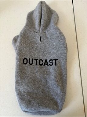 Fab Dog Gray Sweatshirt Dog Hoodie Size Small Pet Pullover